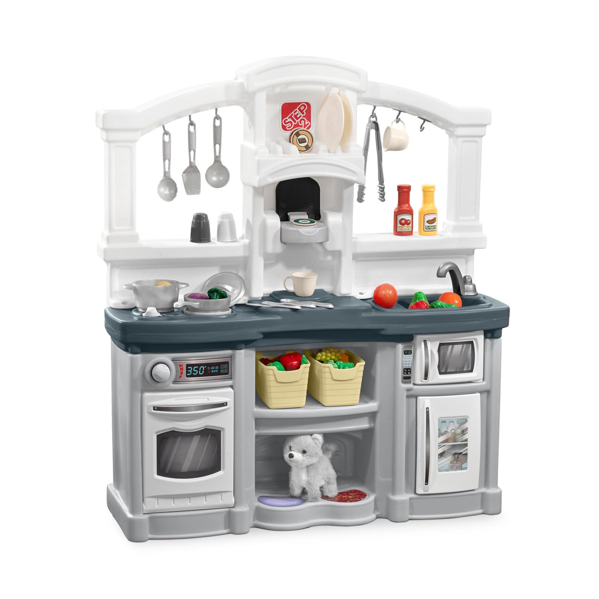 Step2 Fun with Friends Kids Kitchen Playset, Lights & Sounds, Pink