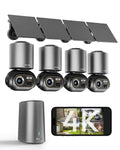 BOTSLAB 4K Security Camera Wireless Outdoor, 4 Cam-Kit, 32GB Local Storage