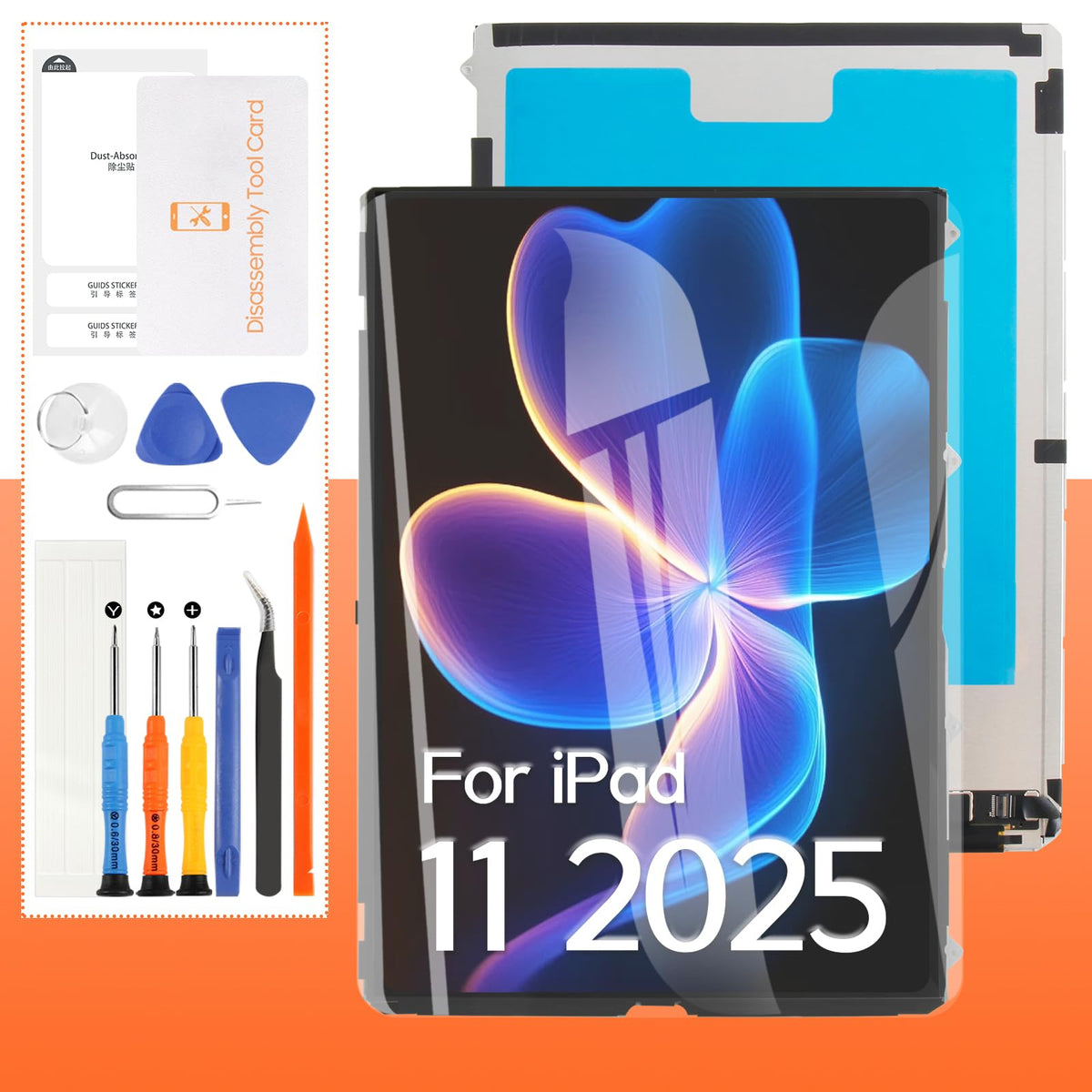 Screen Replacement for iPad 11 (A16) 11th Gen 2025 A3355, A3356, A3354 11.0",for iPad A16 LCD LED Panel Display Repair Parts Kit,with Screen Protector and Tools(Only LCD,Not Include Touch Digitizer)