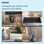 Moen 87042BRB Mediterranean Bronze High Arc Kitchen Faucet with Soap Dispenser