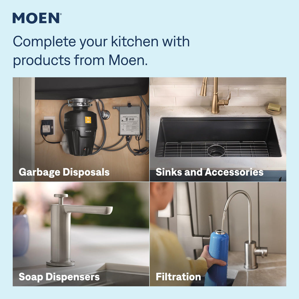 Moen S73004NL Weymouth Polished Nickel Pulldown Kitchen Faucet