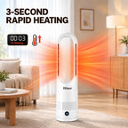 Hiluce All Season Bladeless Fan, 1400W Space Heater & 40W Tower Fan Combo