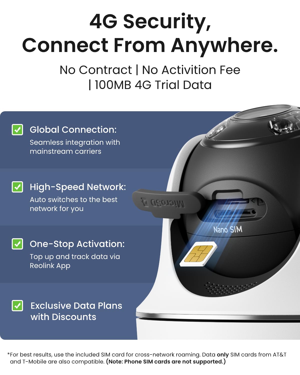 REOLINK 2K+ 4G LTE Cellular Security Camera Wireless Outdoor