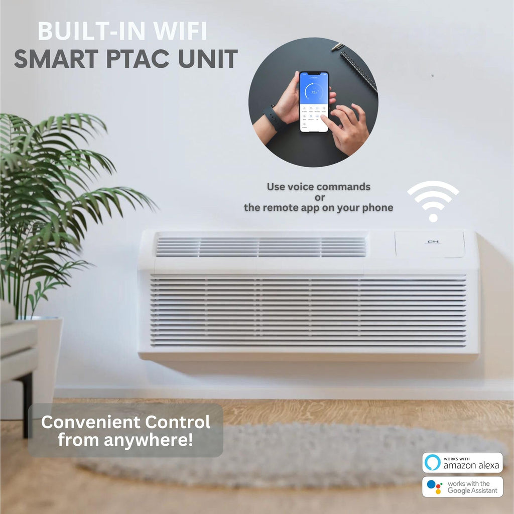 Cooper & Hunter 12,000 BTU PTAC with Heating & Wireless Smart Kit