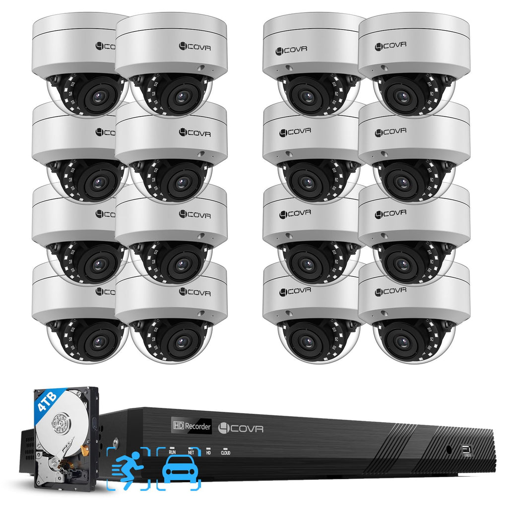 4COVR 16 Channel Security Camera System 5MP PoE with 4TB HDD, LY54AX5M1612