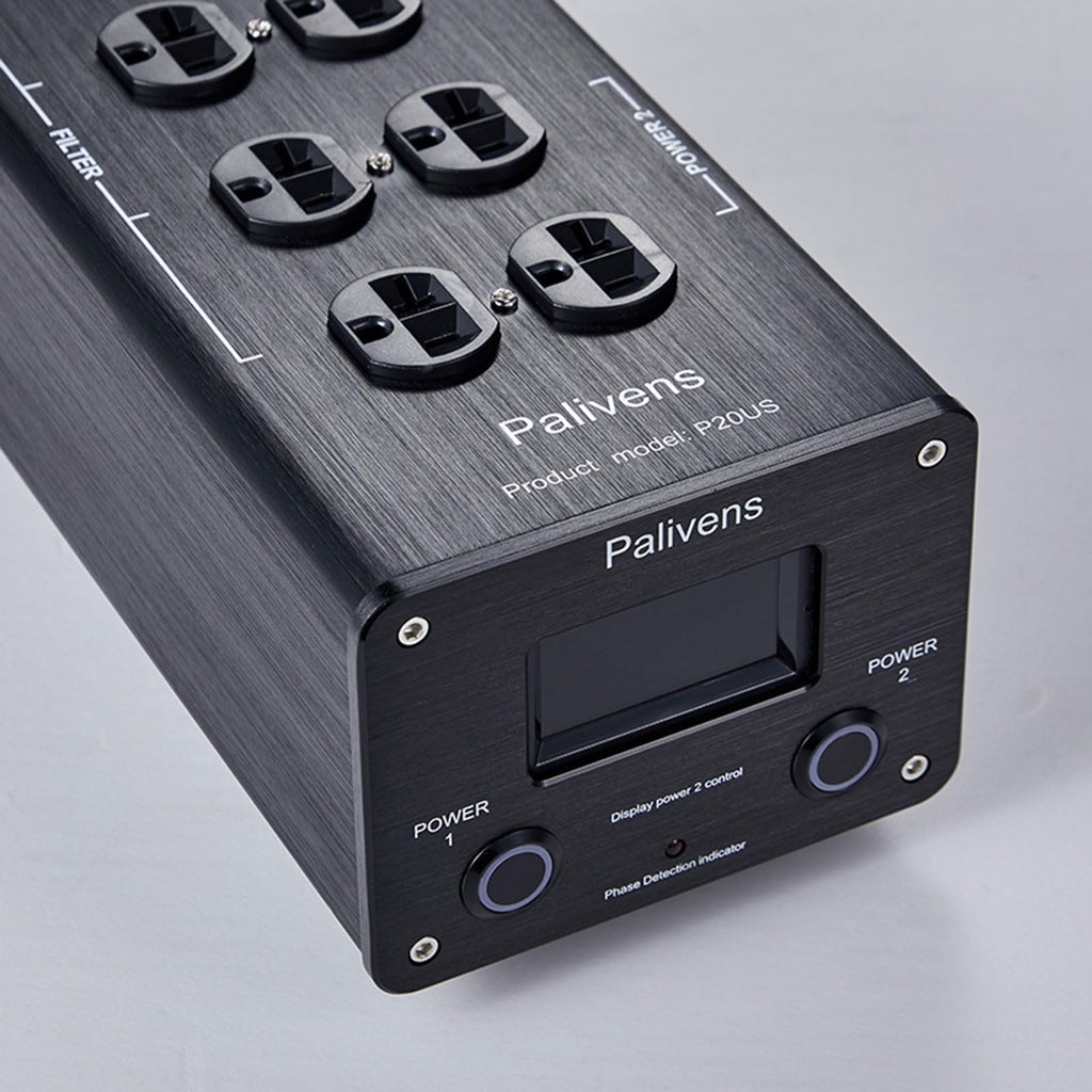 AC Power Filter 8 Ways Power Conditioner with LED Display for HiFi