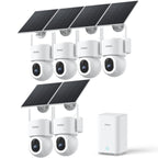 aosu D1 Max, 4-Cam Kit, 4K Solar Security Cameras System Wireless Outdoor