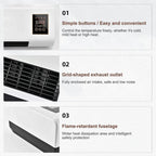 Wall Mounted 2 in 1 Heater & Cooler, Space Heater with Cold Wind, Remote Control Timer, Dual Use Wall & Desktop Mini Air Conditioner No Outdoor Unit for Bedroom Bathroom Office
