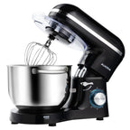 Aucma Stand Mixer,8QT 900W Tilt-Head Food Mixer, Kitchen Electric Mixer with Dough Hook, Wire Whip & Beater (Gray, 8QT)