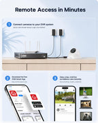 ZOSI 3K Lite Wired Security Camera System, 4 X 2MP Dome Cameras, 1TB HDD
