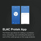 ELAC Protek PR-81B 9 Outlet Surge Protector with Bluetooth - Advanced Power Protection and EMI/RFI Noise Filtration - Includes iOS & Android App Control