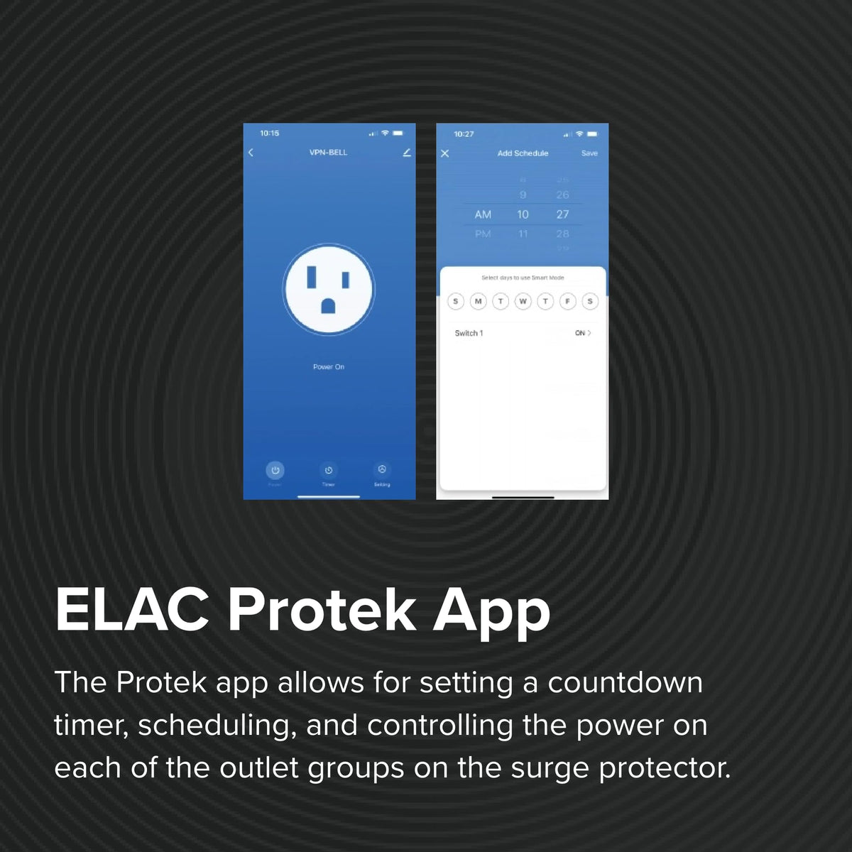 ELAC Protek PR-81B 9 Outlet Surge Protector with Bluetooth - Advanced Power Protection and EMI/RFI Noise Filtration - Includes iOS & Android App Control