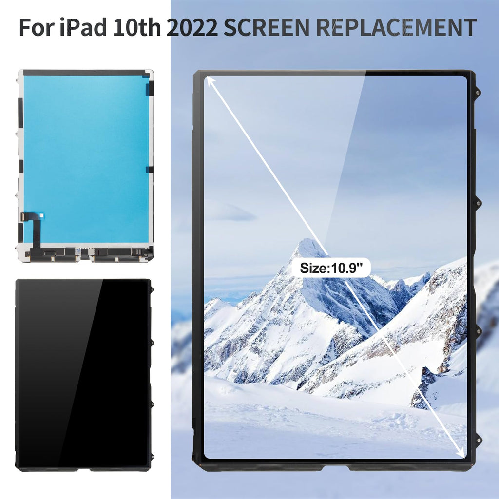 for iPad 10th Generation 2022 Screen Replacement for iPad 10 Display LCD for iPad A2757 LCD Screen Replacement A2757 A2777 A2696 10.9" (Without Digitizer)