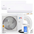 Cooper & Hunter 18,000 BTU 2-Zone Wall Mount Mini Split, 22.5 SEER, 230V