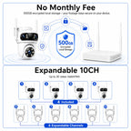 CAMCAMP Triple-Lens Wireless Security Camera System Outdoor with 12 Views