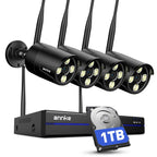ANNKE Wireless Security Camera System-16CH NVR & 8 x 3MP Outdoor Cams, 1TB