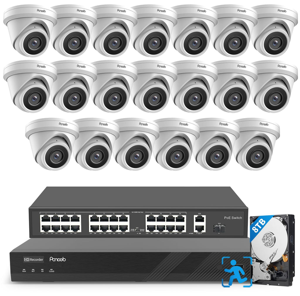 16 Camera Security System 16 Channel PoE with 4TB HDD, PD93A1616-5M