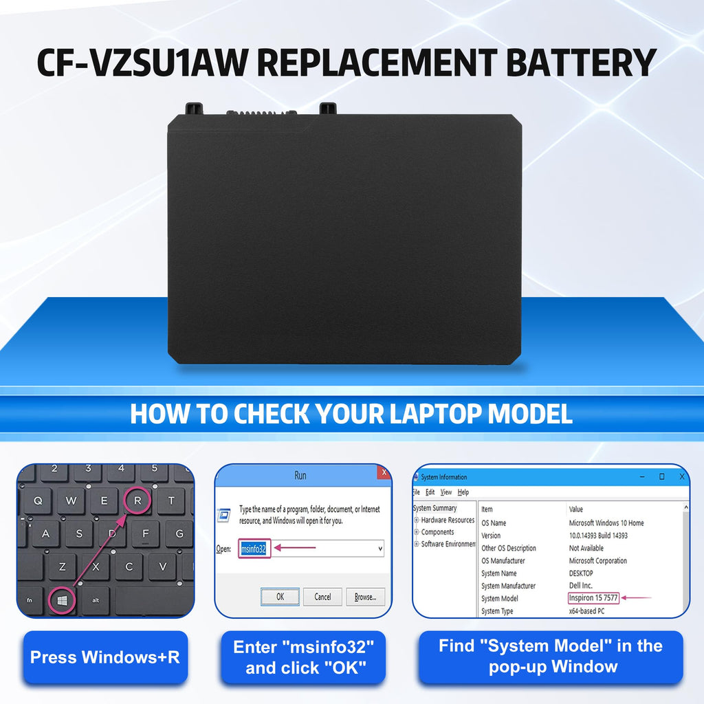 H5CKD 1AW Battery Replacement for Panasonic CF-33 11.1V 22Wh