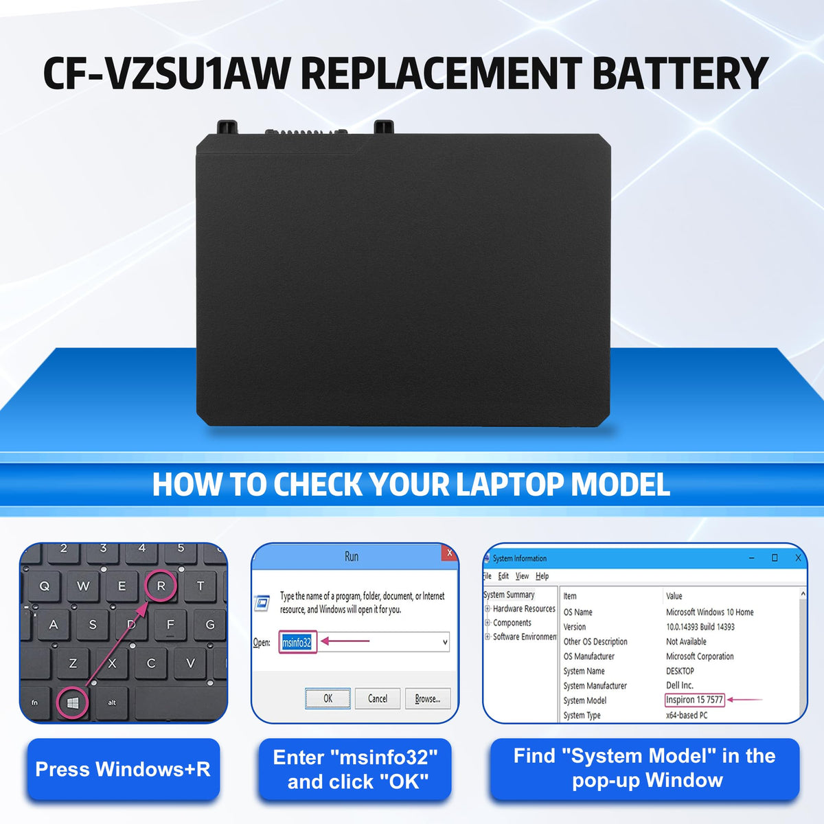 H5CKD 1AW Battery Replacement for Panasonic CF-33 11.1V 22Wh