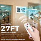ALORAIR Built-in Heating & Cooling Room to Room Air Transfer Fan, 300 CFM