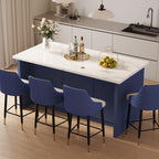 homary 72" White Kitchen Island with Storage Large Kitchen Cabinet with Drawers & Sintered Stone Top Island Table for Dining Room