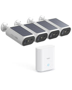 aosu 2K QHD Solar Security Cameras Wireless Outdoor System, 4-Cam-Kit