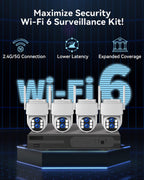 4PCS CCTV Security Camera System with 4K NVR