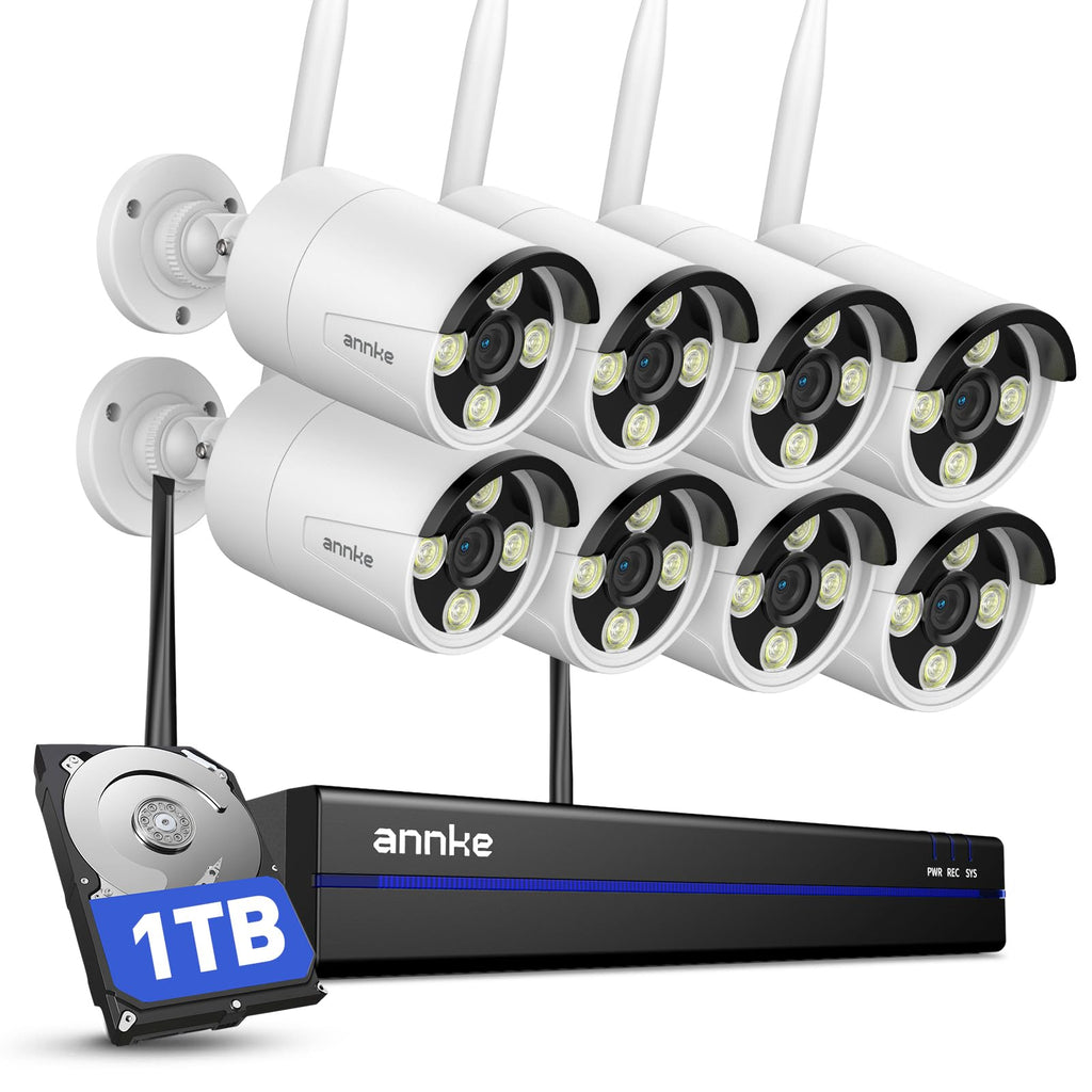 ANNKE 16CH Wireless WiFi Security Camera System Outdoor with 2-Way Audio