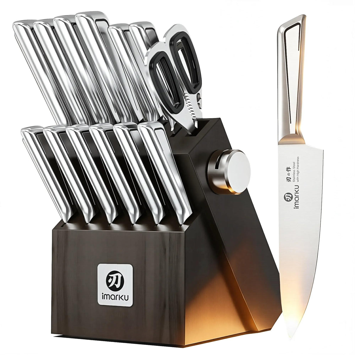 Imarku 14-Piece Japanese Gyutou Stainless Steel Kitchen Knife Set
