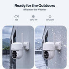 ANNKE 4MP Solar Security Cameras Wireless Outdoor, 4-Cam Home Camera System