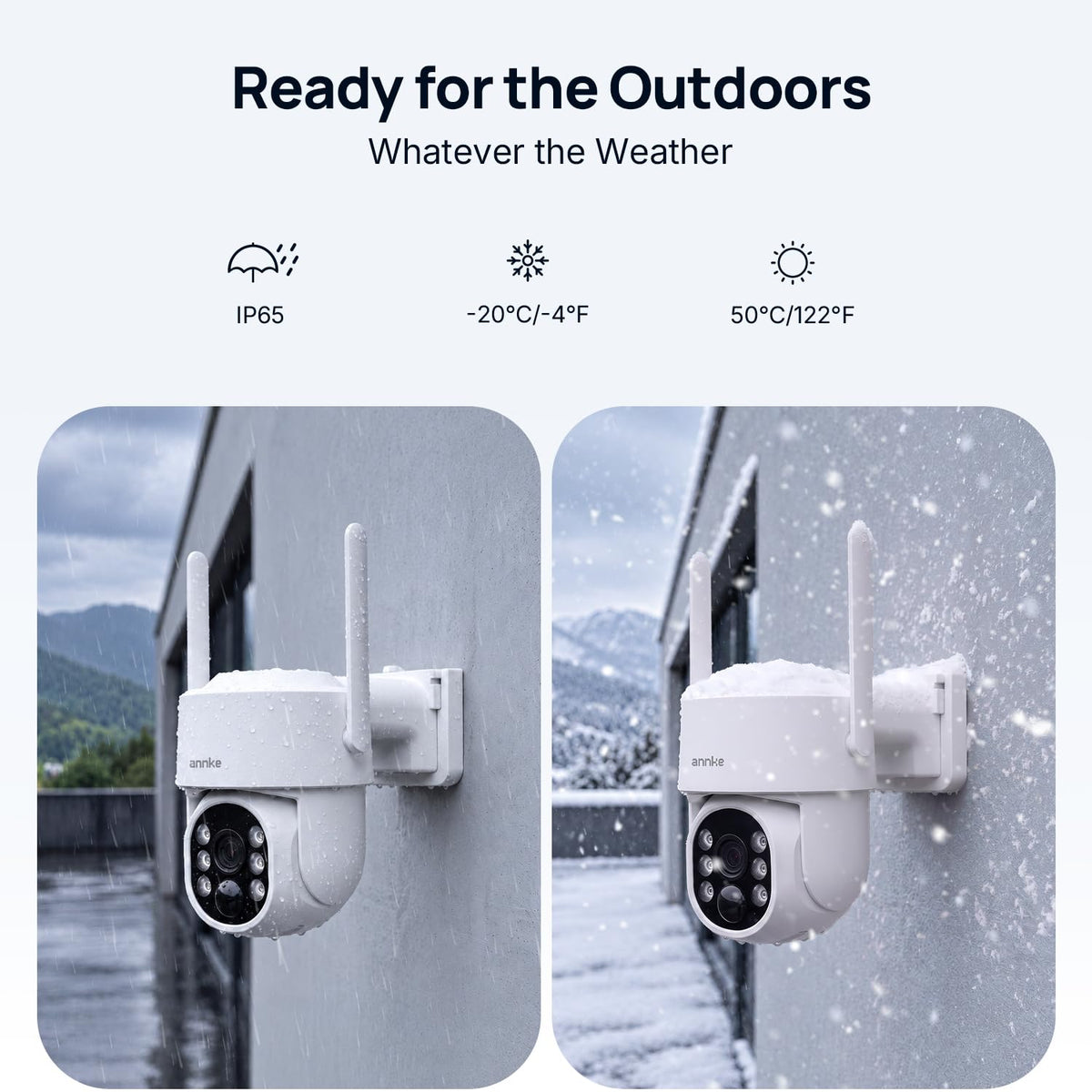 ANNKE 4MP Solar Security Cameras Wireless Outdoor, 4-Cam Home Camera System