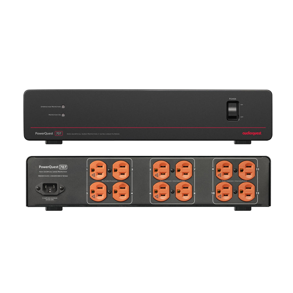 AudioQuest PowerQuest 707 12-Outlet Power Conditioner & Non-Sacrificial Surge Protector - North America