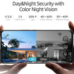Rraycom 5G/2.4G Security Cameras Wireless Outdoor,4Pack Cameras System