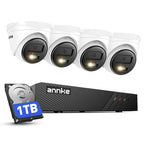 ANNKE 8CH 5MP PoE Security Camera System, 1TB HDD, 4pcs 3K Outdoor IP Cams