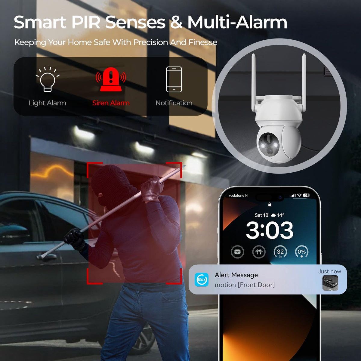 SolarCam 4-Pack, 2K Security Cameras Wireless Outdoor, Solar Powered