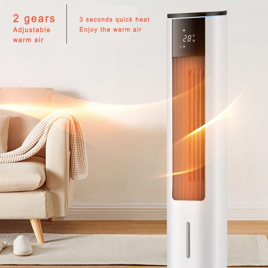 Whole House Heater Dual-Purpose Air-Conditioning Fan Cooling Fan Tower Type Household Water-Cooled Small Air Conditioner Remote Control Timing Heating Supplies