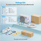 ROVSUN 9000 BTU Mini Split AC/Heating System with Inverter, 20 SEER2 Energy Saving 115V Ductless Split-System Air Conditioner with Pre-Charged Condenser, Heat Pump, Remote Control & Installation Kit