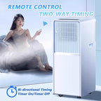 Portable AC Heater and Cooling Unit, 120° Wide Swing, Ultra Quiet Dehumidifier for Office or Bedroom, Remote Control, Energy Efficient All-Season Climate Solution