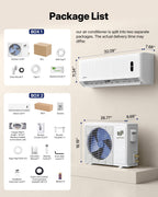 Upstreman 12,000 BTU DIY Mini Split AC & Heat Pump 230V, No Vacuum Required