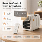 MEGAWISE Portable Air Conditioner and Heater, 420W 110V Compact AC Unit with Remote Control, 1400W Cooling Capacity, 800W Heating, Dehumidifier, Fan, Sleep Timer, Champagne