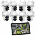 CAMCAMP Wireless Security Camera System with Monitor 8 Outdoor WiFi Cameras