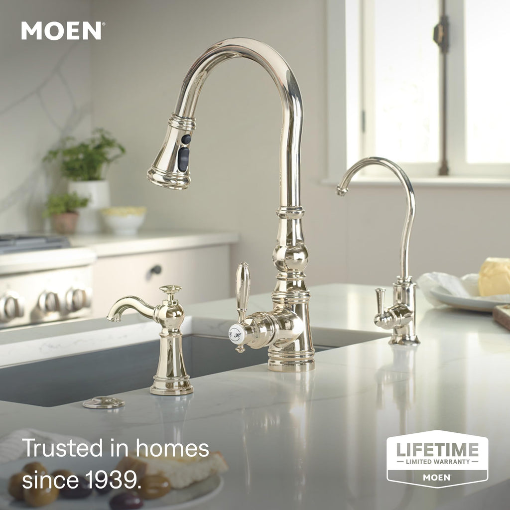 Moen S73004NL Weymouth Polished Nickel Pulldown Kitchen Faucet