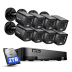 ANNKE 16CH Surveillance Security Camera System, 8Pcs 2MP Cameras, 2TB HDD