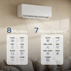12000 BTU Mini Split AC/Heating System 115V 20 SEER2 Ductless