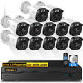 HD 5MP Wired Security Camera System 12Pcs Home Surveillance Cameras 3TB HDD