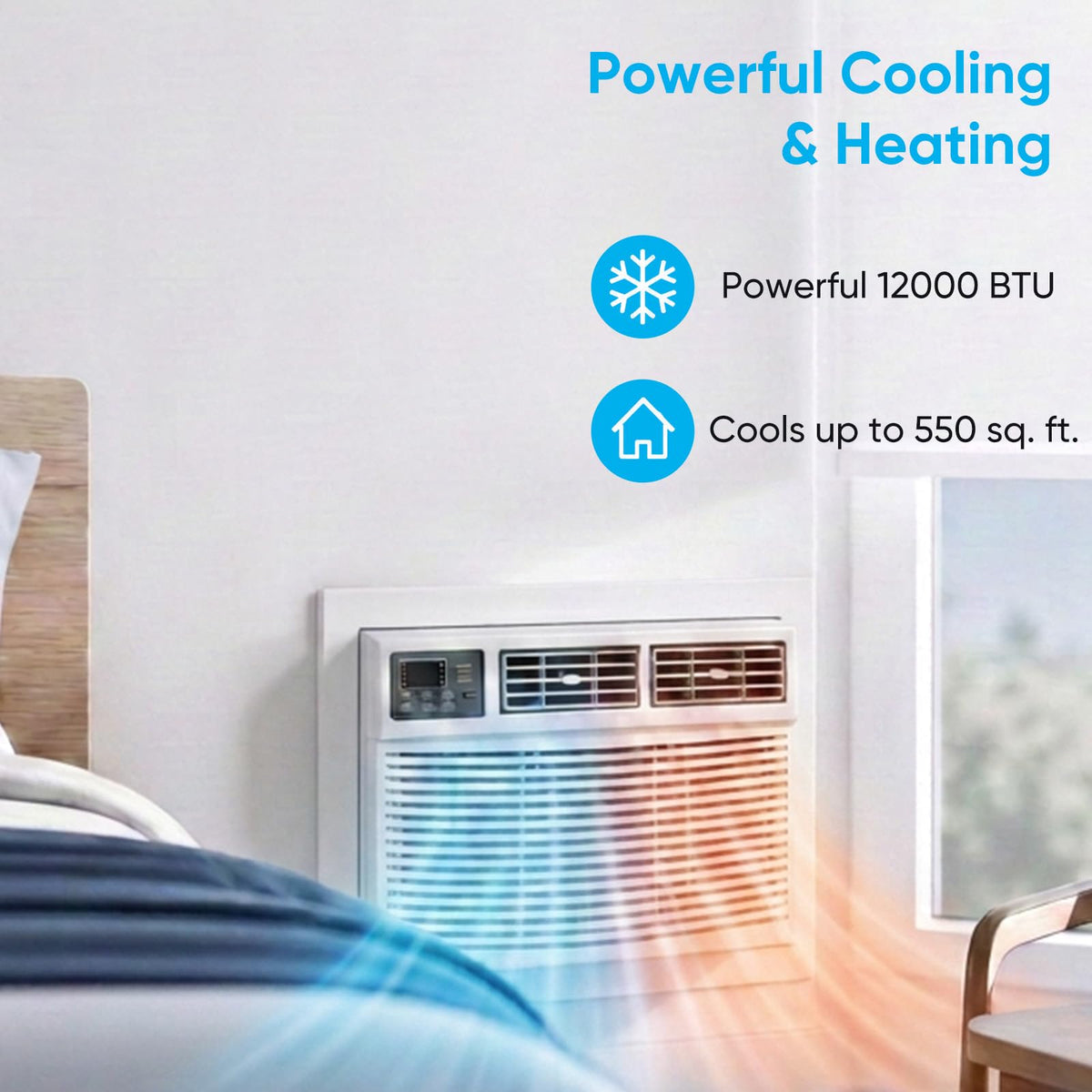 TABU 12,000 BTU Smart Through-the-Wall Air Conditioner with Heater