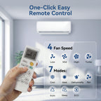 12000 BTU Mini Split AC/Heating System, 19 SEER2 115V, Heat Pump