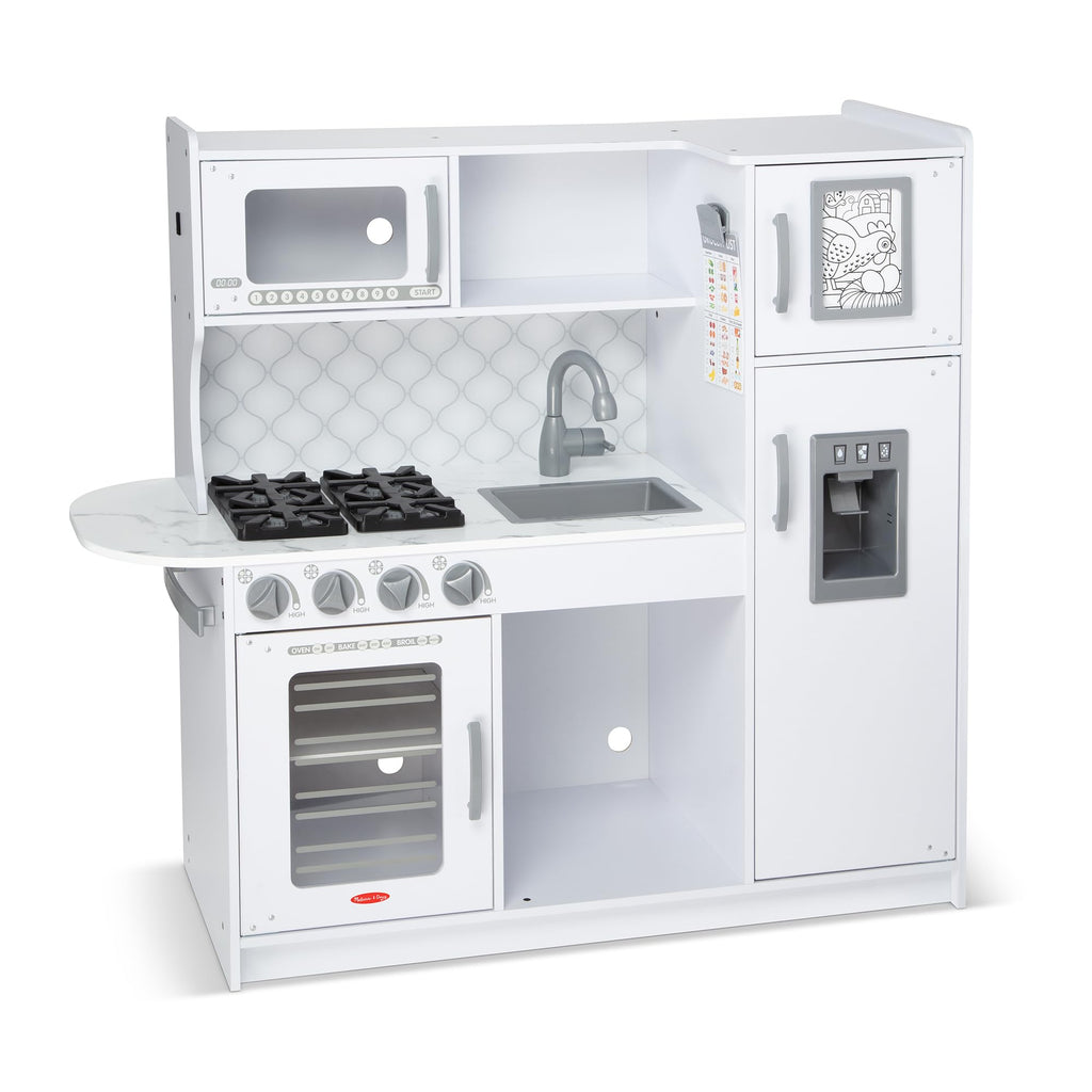 Melissa & Doug Wooden Chef's Pretend Play Toy Kitchen Charcoal