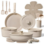 CAROTE 27pcs Pots and Pans Set Non Stick, Detachable Handle Cookware Set