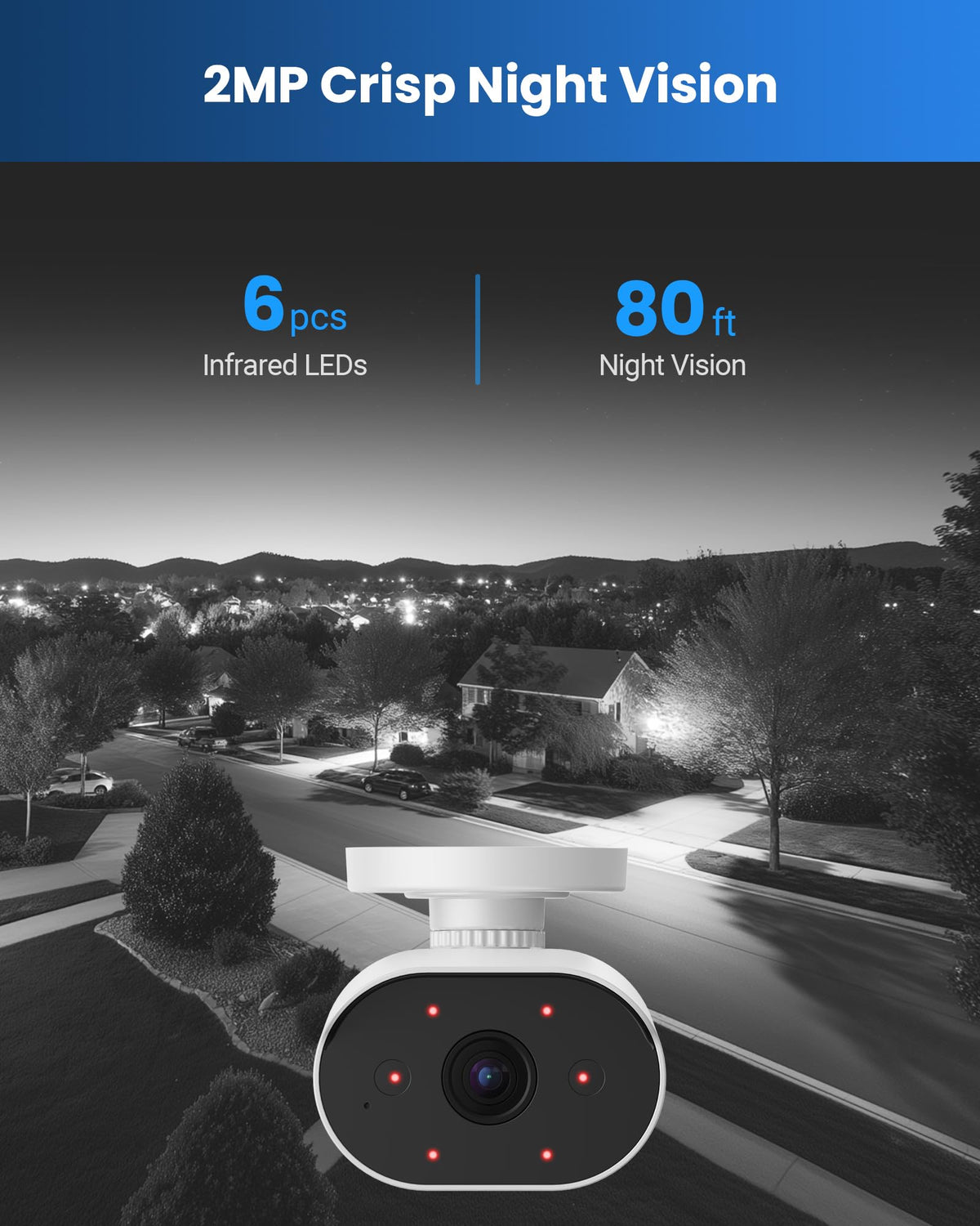 ZOSI 8CH Home Security Camera System with Audio, 4pcs 1080p Cam, 500GB HDD